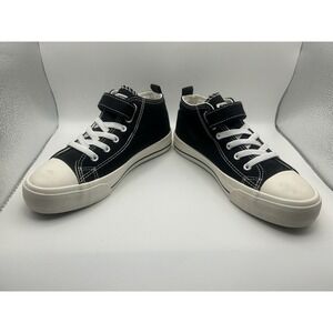 Fashion Fefoe Canvas Sneakers Youth SZ 3 Black Low Top Casual Shoes‎